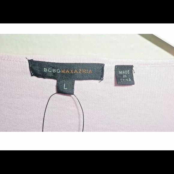 BCBGMAXAZRIA Knit top Pink Cardigan Size PL NWT - Picture 4 of 7